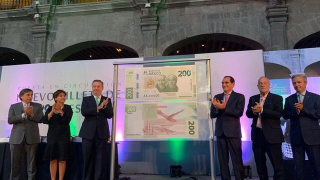 El Banco de México presentó el nuevo billete de 200 pesos.