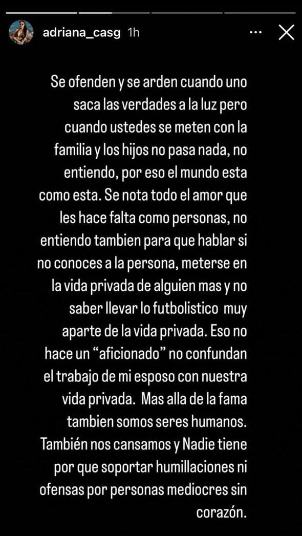 Adriana Castillo defiende a su esposo Chicote Calderón