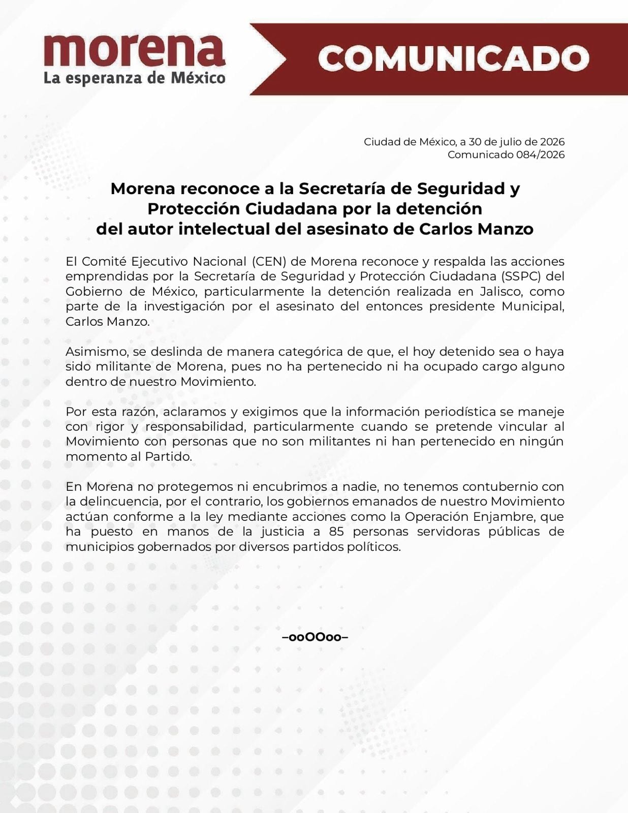Morena niega que “R1” sea militante