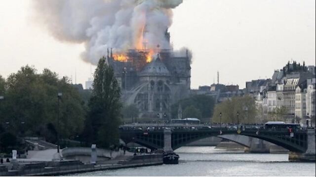 Incendio en la Catedral de Notre Dame.