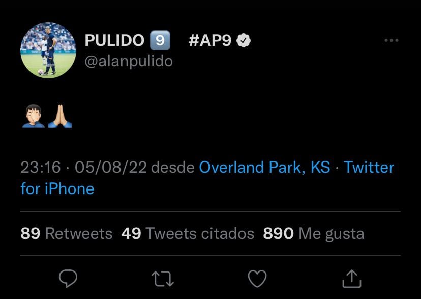 Alan Pulido reaccionó al momento que atraviesa Chivas en el Apertura 2022.