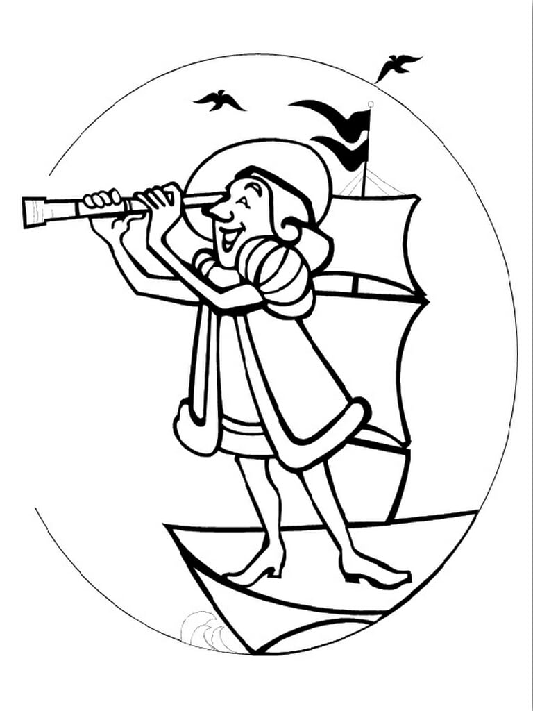 Dibujos de Cristóbal Colón para este 12 de octubre