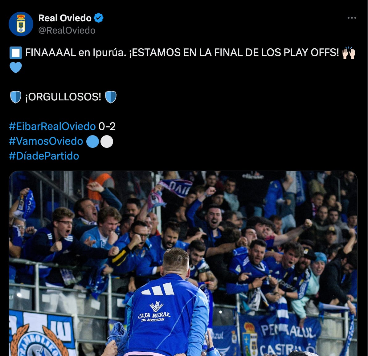 Real Oviedo avanza a la final por el ascenso a LaLiga