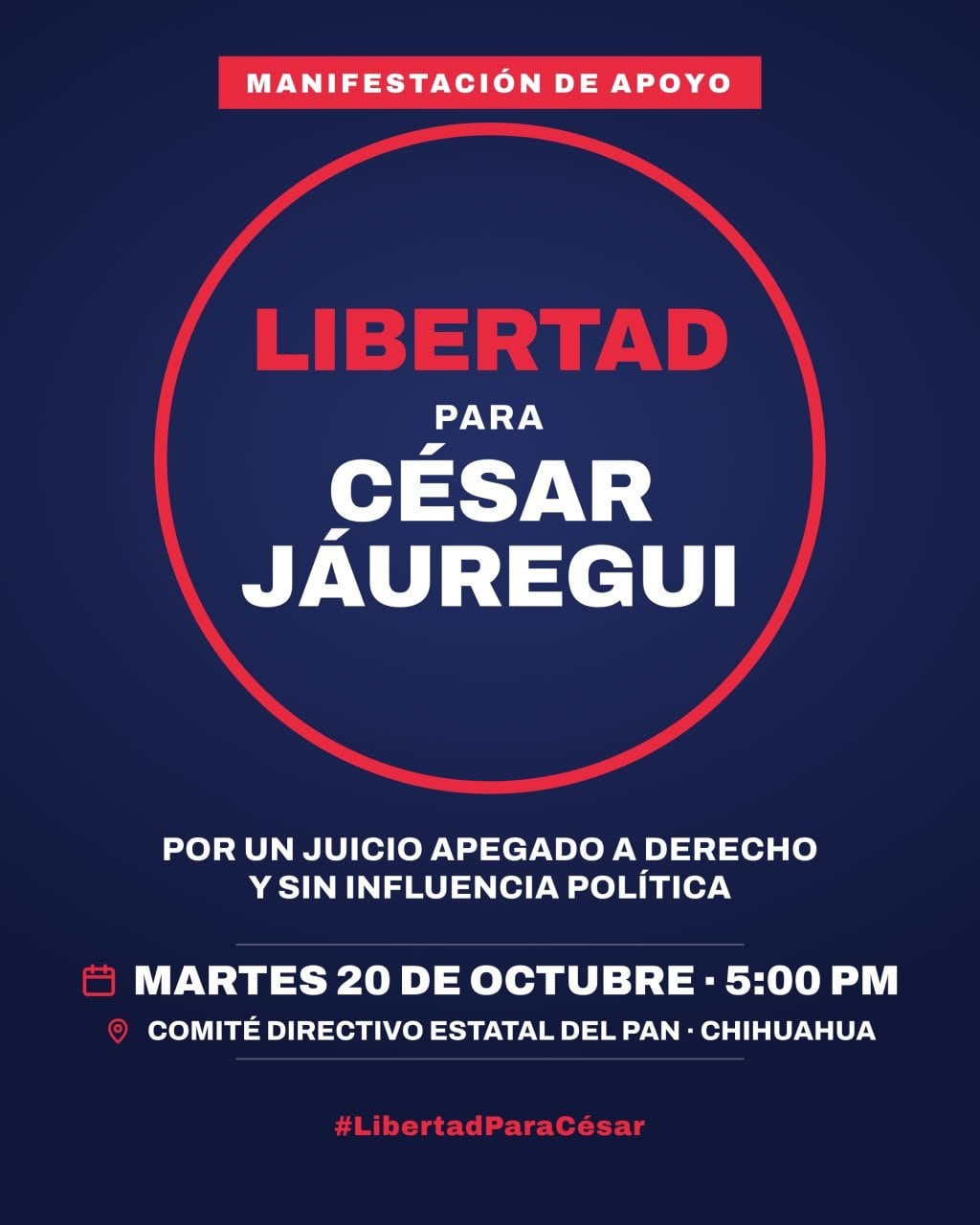 César Jáuregui: llaman a manifestarse en Chihuahua para exigir su libertad
