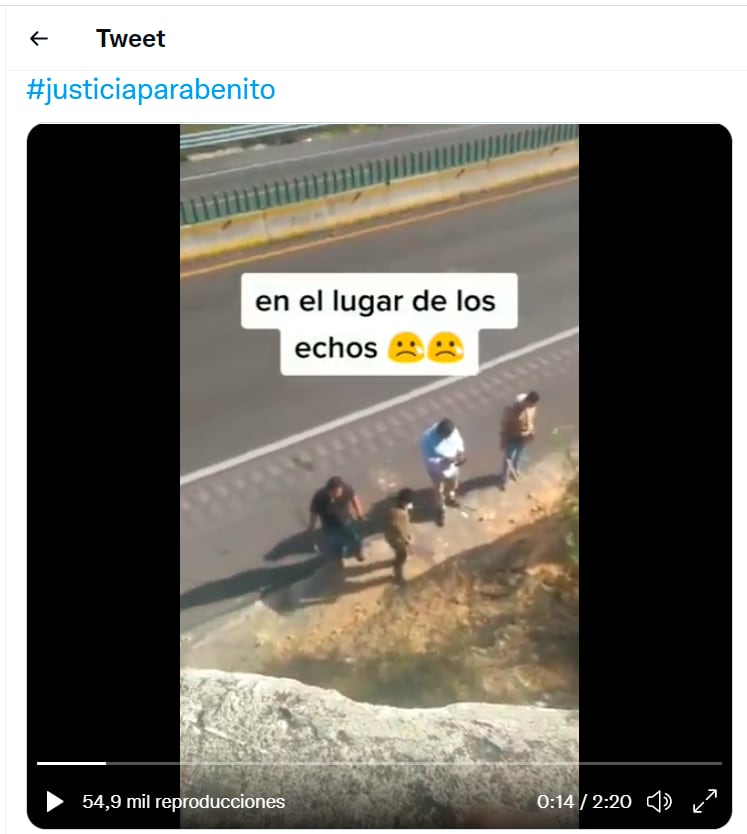 Captura de pantalla de Twitter