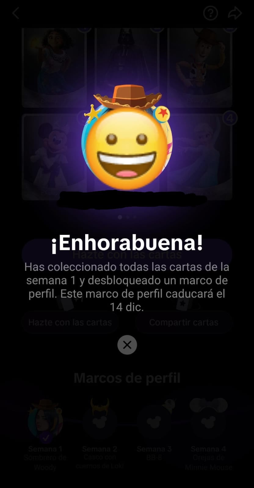 ¿Cómo obtener el marco de perfil del sombrero de Woody en el juego de cartas Disney 100 en TikTok?