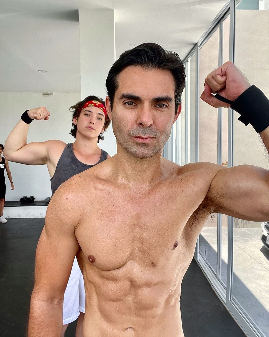 Jorge Antonio D'Alessio y su papá Ernesto D'Alessio.