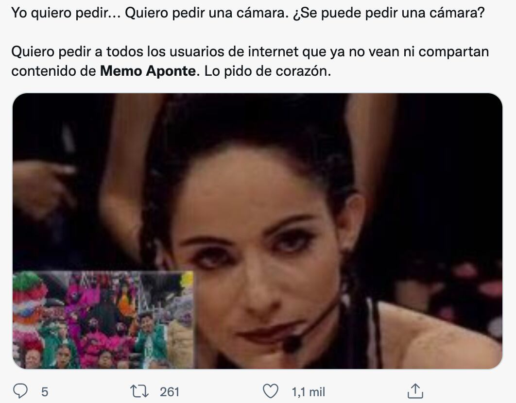 Memes sobre el 'cosplay' de Memo Aponte de "El Juego del Calamar"