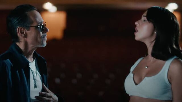 Ángela Aguilar y Marc Anthony en "No quiero hablar"