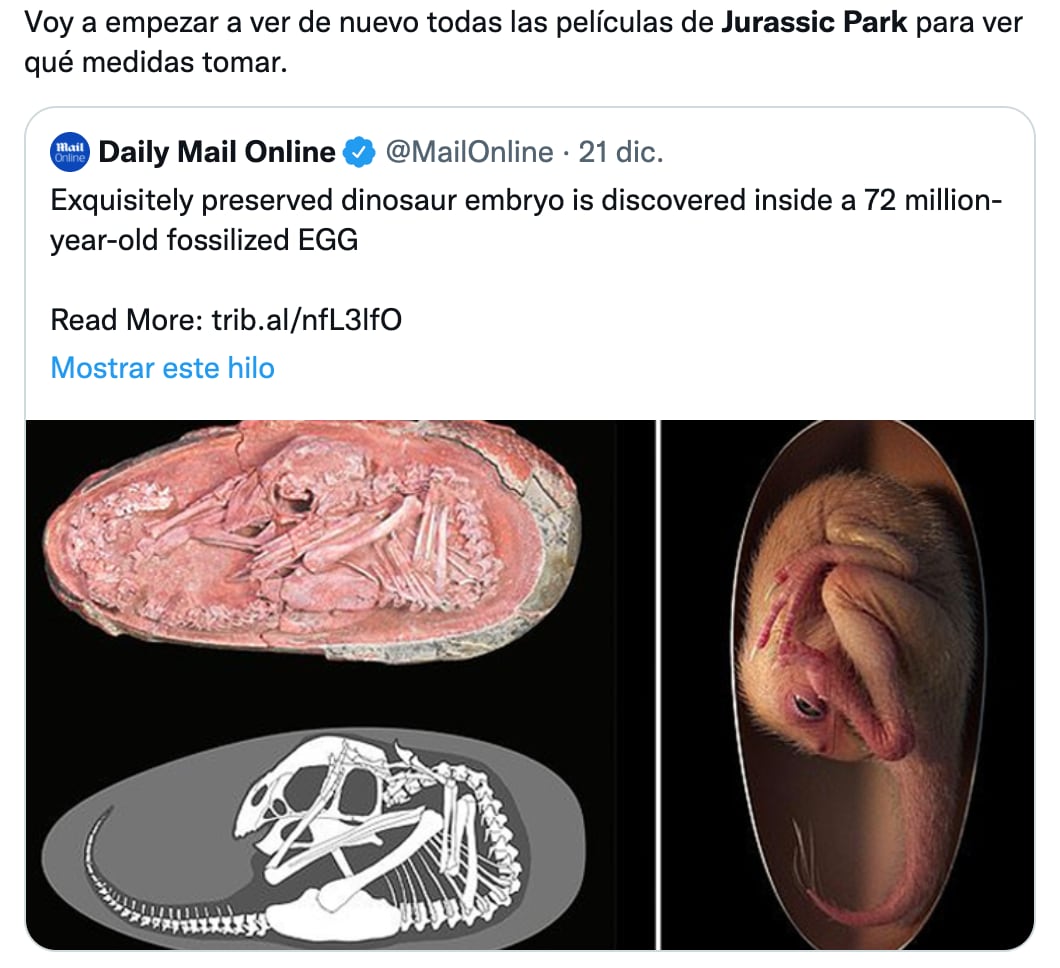 Hallazgo de embrión de dinosaurio desata memes de 'Jurassic Park'