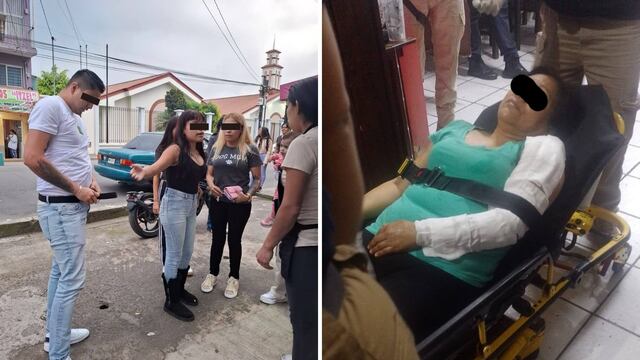 Mujer tira aceite hirviendo sobre cocinera