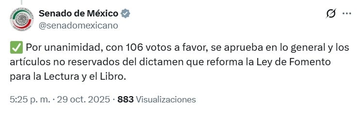Senato, Okuma ve Kitapları Teşvik Yasasını onayladı