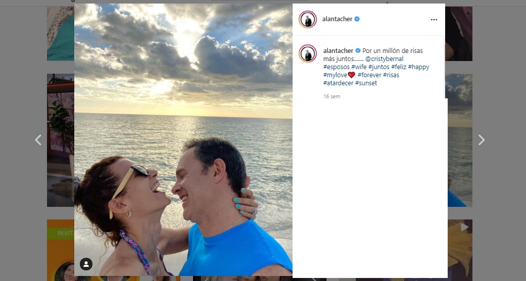 Alan Tacher y su esposa Cristy Bernal.