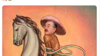 Pedro Sola honra a 'La Revolución' con filtro que lo pone a cabalgar