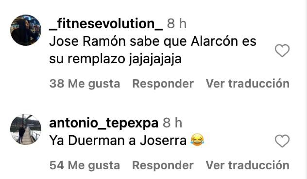 Comentarios sobre la pelea entre José Ramón y Javier Alarcón