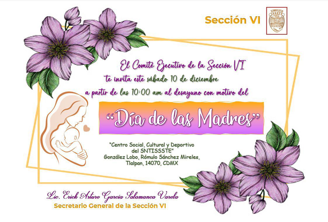 SNTISSSTE día de la madre