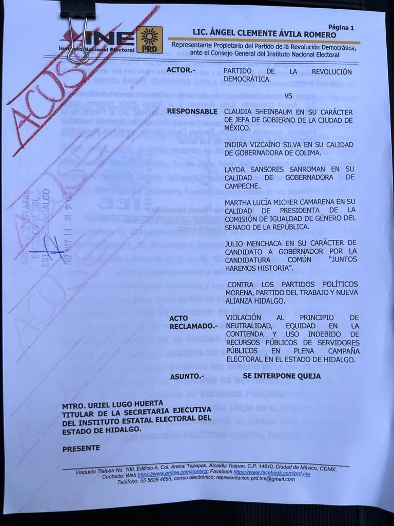 sanción electoral del IEE Hidalgo a funcionarios de Morena