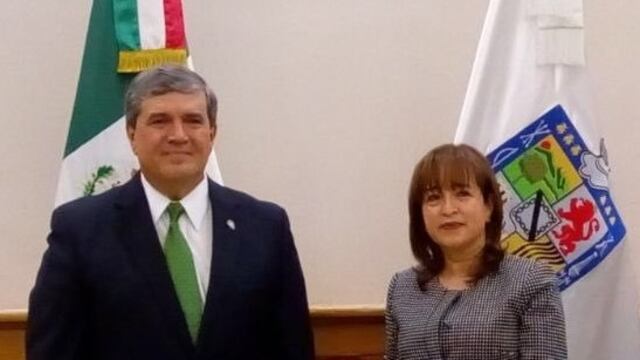 Manuel Florentino González y la ex titular de la SEP-NL