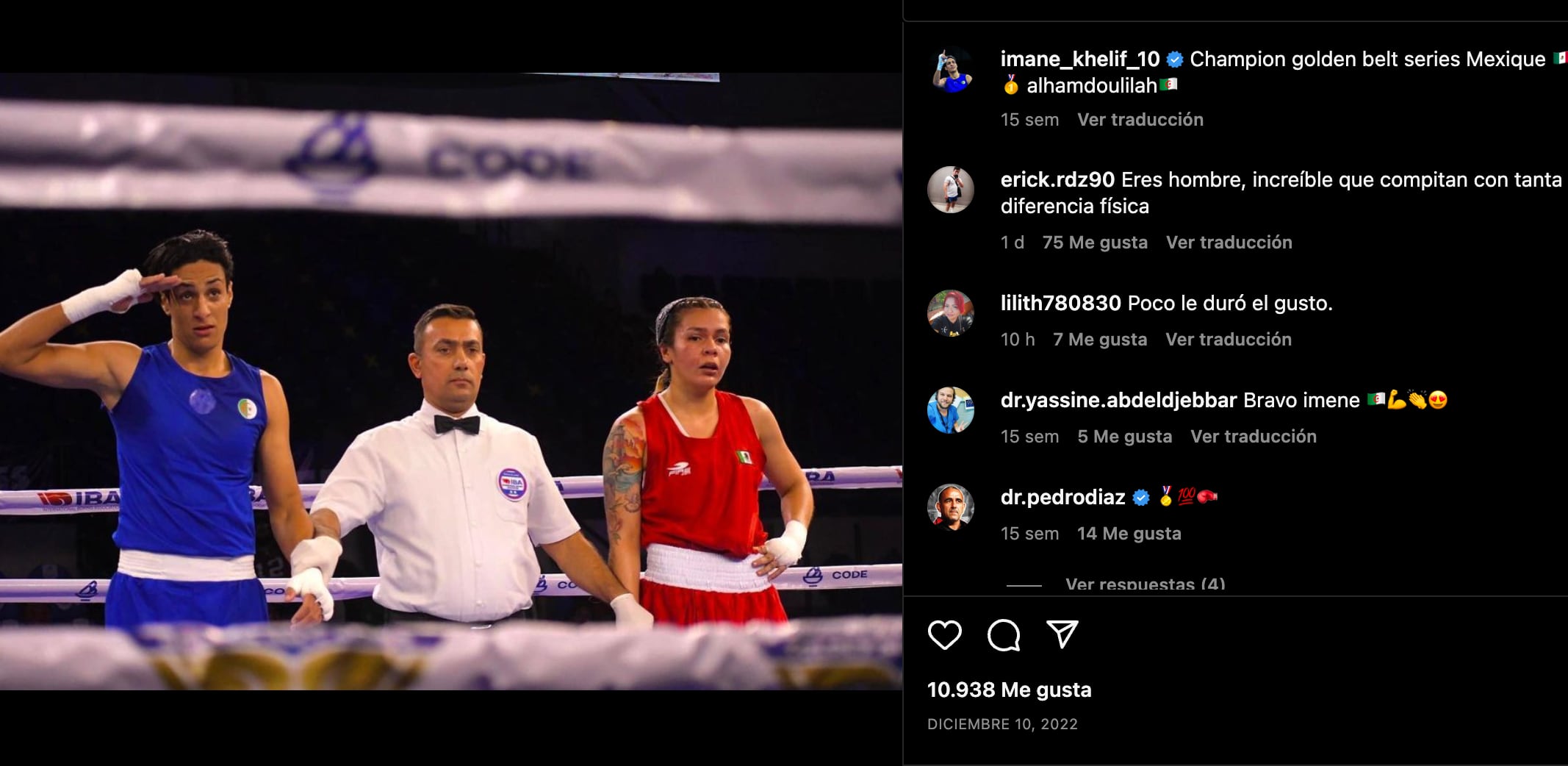 Imane Khelif, boxeadora trans que venció a Brianda Cruz
