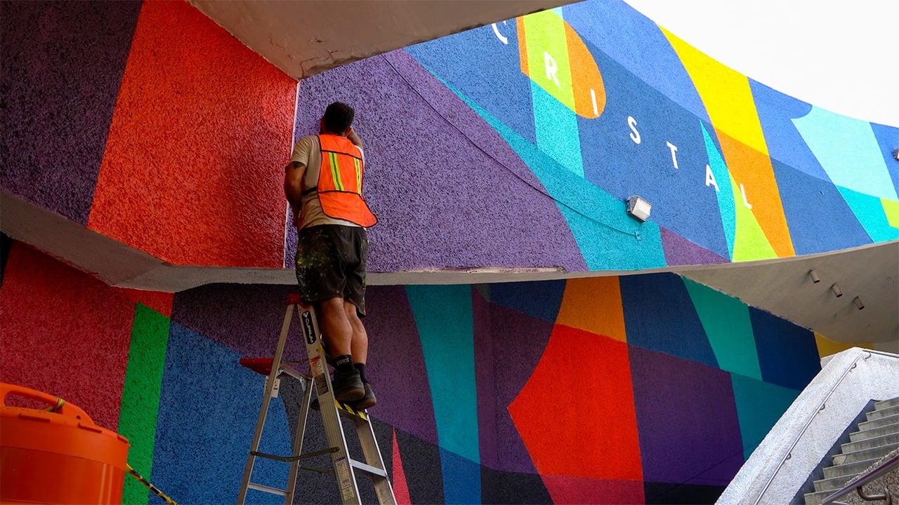 Arte urbano rumbo al Mundial 2026: Inauguran mural monumental en Estación Zaragoza