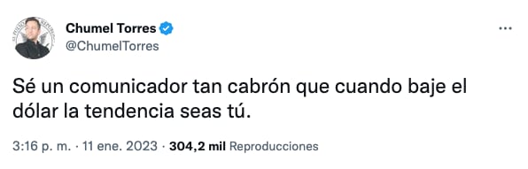 Chumel Torres presume ser tendencia en Twitter