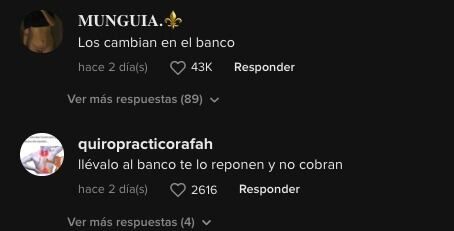 Usuarios de TikTok responden al video de los billetes podridos