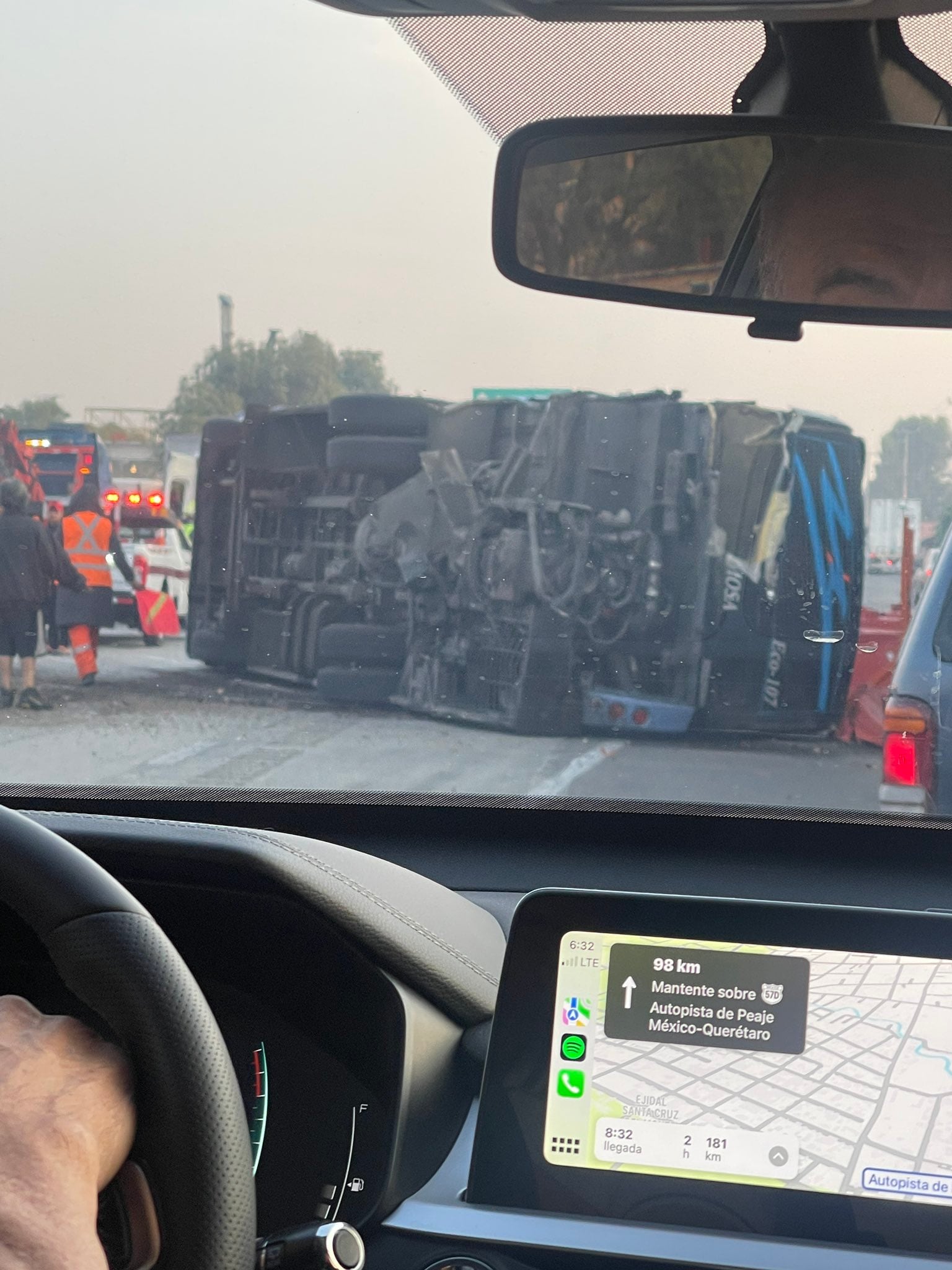 Accidente en autopista México-Querétaro