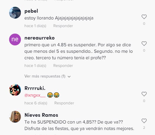 Reacción a la estudiante que festejó haber aprobado curso y luego reprobó