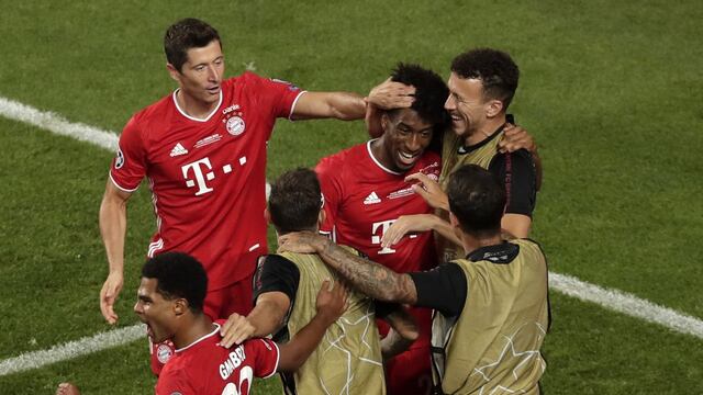 Kingsley Coman celebra su gol.