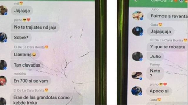 Presumían sus saqueos en whatsapp
