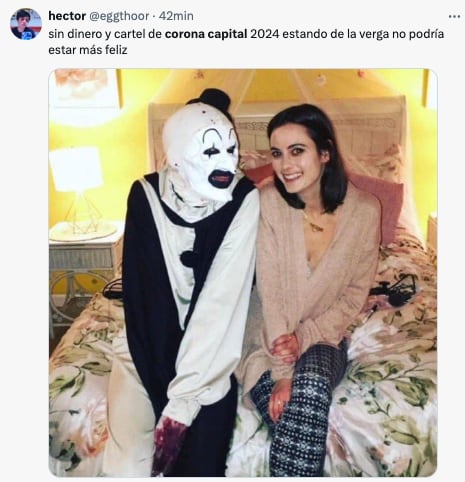 memes del cartel de Corona Capital 2024