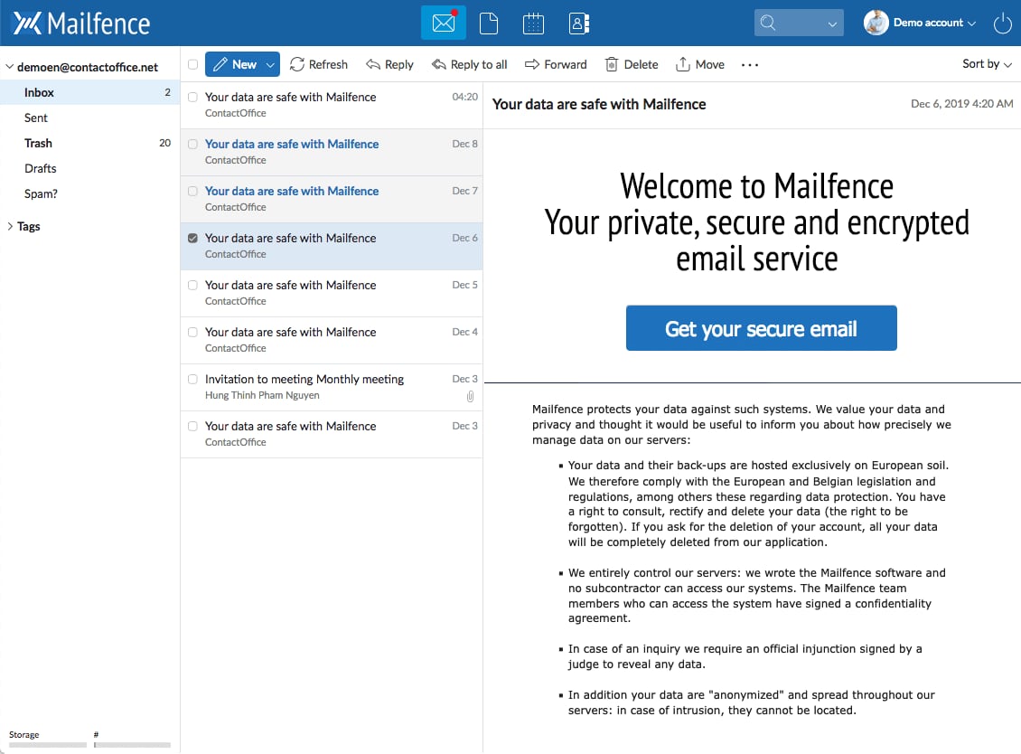 Mailfence alternativa a Gmail por si te eliminan la cuenta