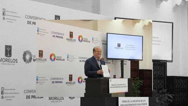 Gobernador de Morelos presenta "Ley para Matrimonios Igualitarios" ante el Congreso
