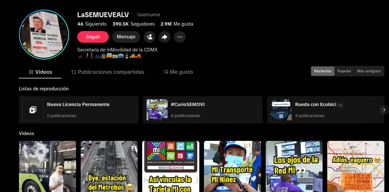 Hackeo a cuenta de Semovi CDMX