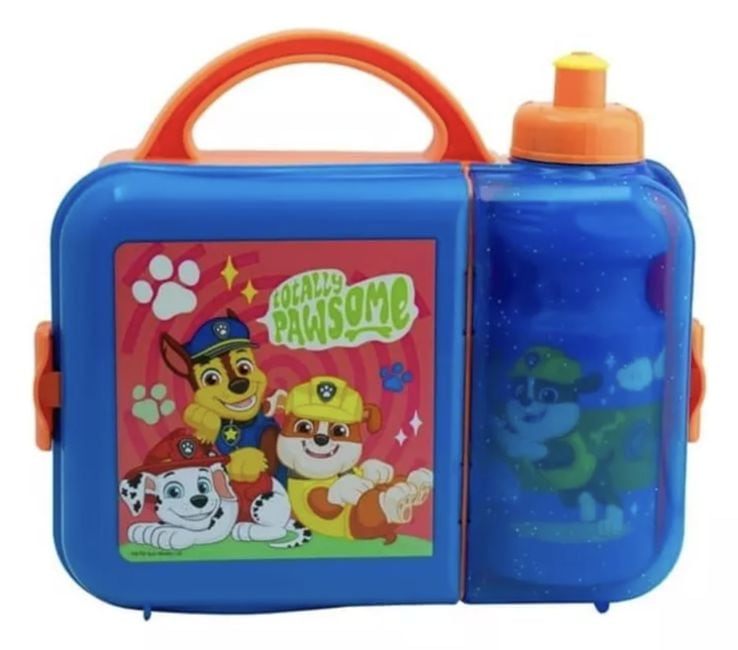 Lonchera Con Botella Paw Patrol Sandwichera Marshall Rubble