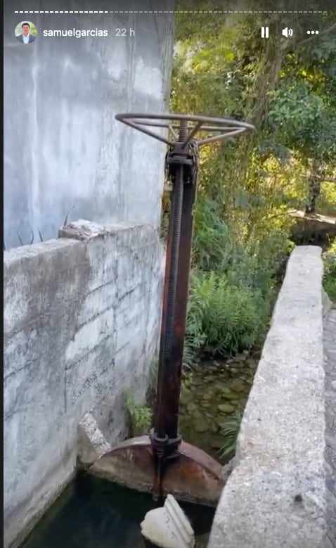 recorridos de Samuel García para detectar las causas de la falta de agua en Nuevo León/captura de pantalla