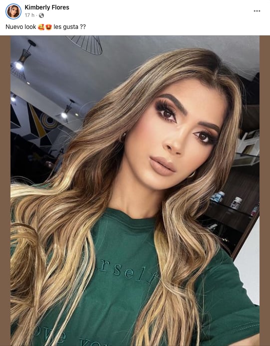 nuevo cambio de look de Kimberly Flores