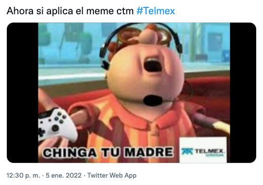 Meme de la caída de Infinitum de Telmex