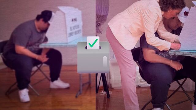 Jesús Ernesto López Gutiérrez, hijo de AMLO y Beatriz Gutiérrez, acude a votar