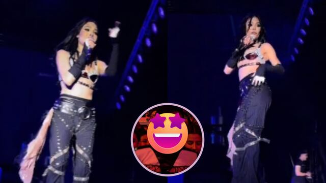 Danna Paola detiene concierto porque quedó impactada por el look de un fan.