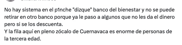 Quejas por fallas en cajeros del Banco del Bienestar