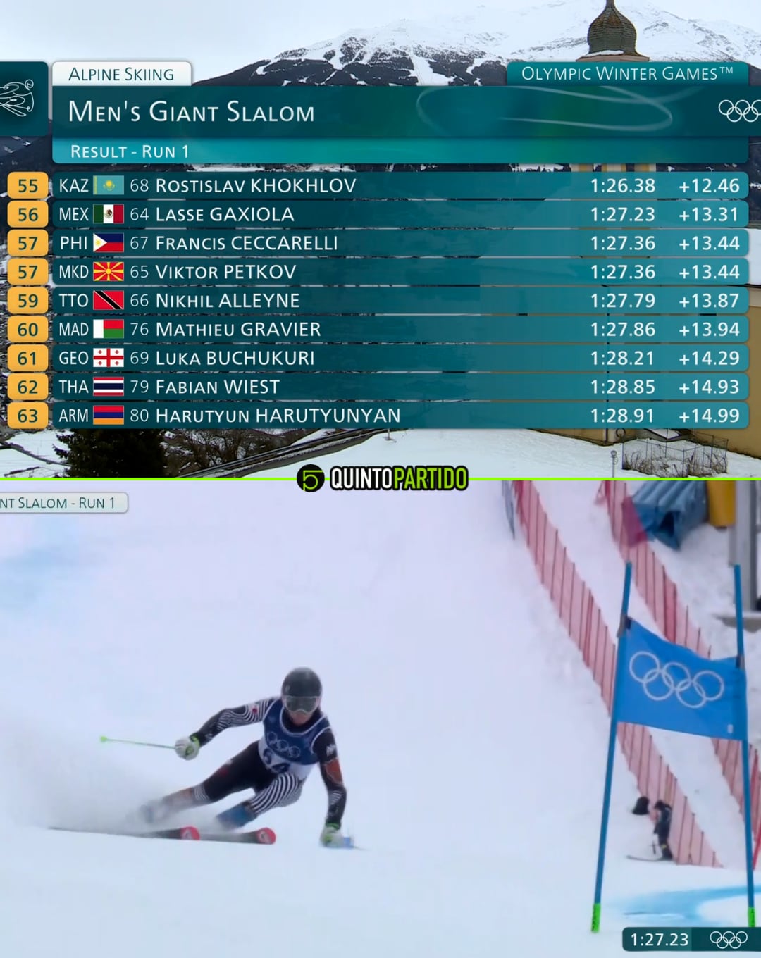 Lasse Gaxiola en los Juegos Olímpicos de Invierno