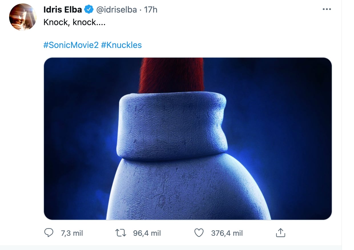 Idris Elba estará en 'Sonic the hedgehog 2' como Knuckles
