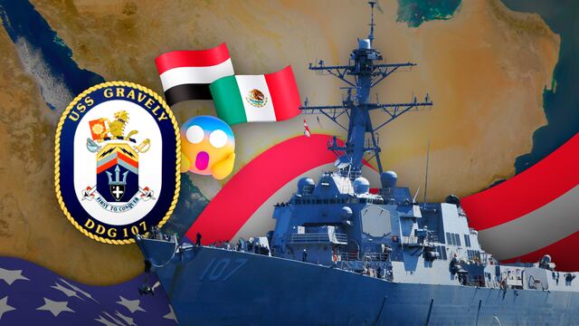 Barco destructor USS Gravely, enviado al Golfo de México para combatir el narcotráfico