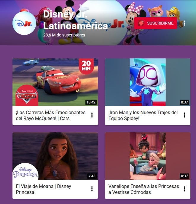Canales seguros y divertidos en YouTube Kids