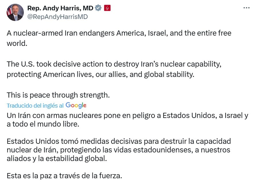 Congresistas reaccionan a ataque a Irán