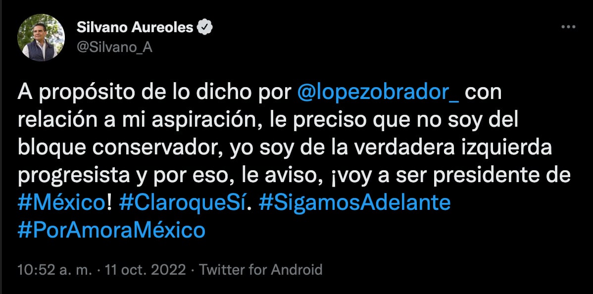 Silvano Aureoles responde a AMLO y dice que es de izquierda progresista