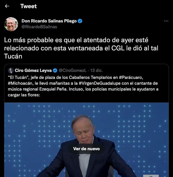 Tuit de Ricardo Salinas Pliego