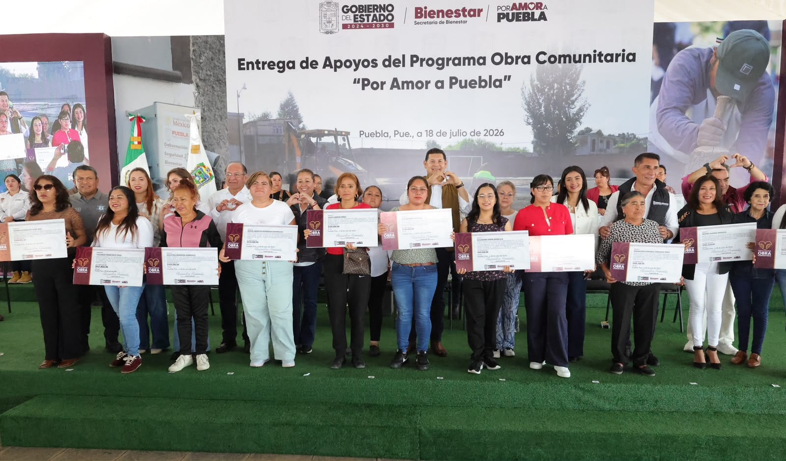 Alejandro Armenta entrega recursos para 508 proyectos de Obra Comunitaria en Puebla.