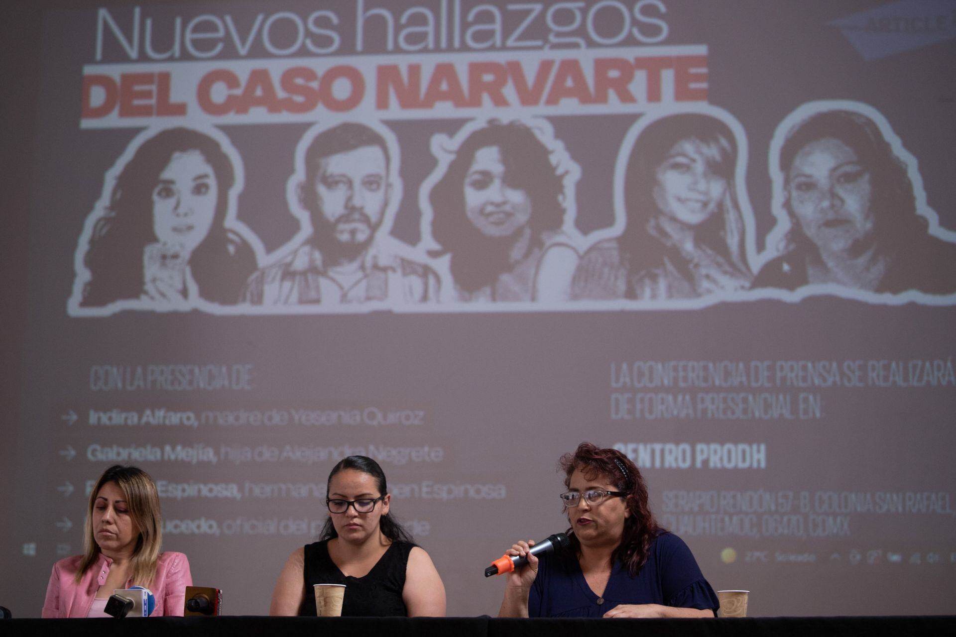 Conferencia de prensa sobre el caso Narvarte